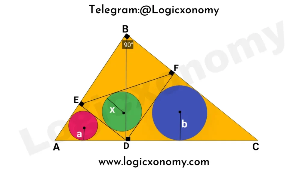 Right Angle triangle Theorems (50 Powerful exam hack) 15 Relation between the radii of circles