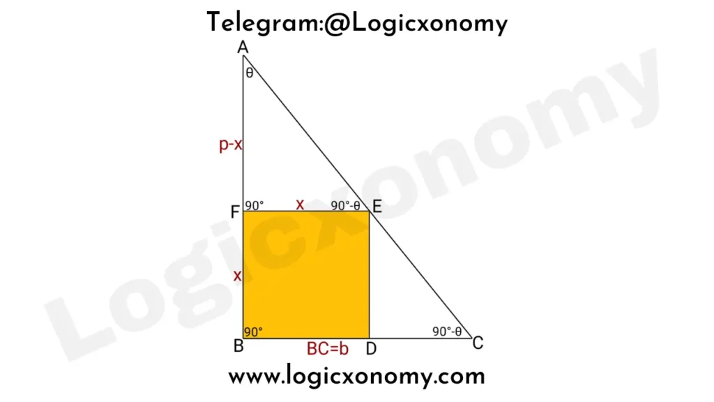 Right Angle triangle Theorems (50 Powerful exam hack) 9 Area of square inscribed in a Right Triangle