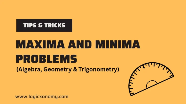 Maxima and Minima concepts